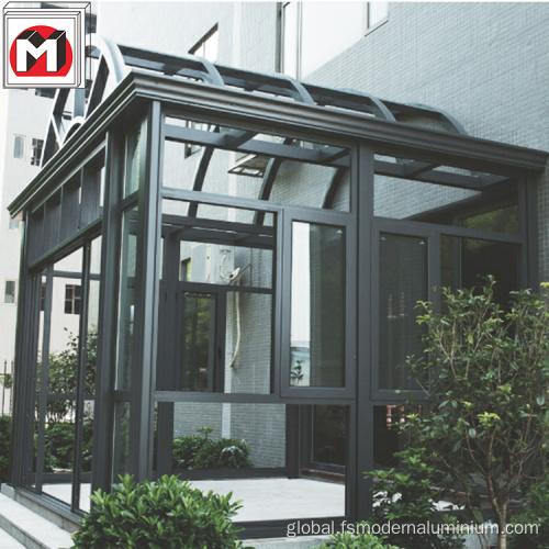 Aluminium Extrusion Windows Frame Customized Winter and Summer Garden Free Standing Sunroom Factory